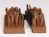 Paola Dessy, Erba, da La campagna di zia Anna, 1984, terracotta e smalto a gran fuoco, 14,5 x 14,5 x 6,5 cm.