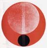 Transazione A e B, 1965 monotipo a olio su carta, 30x30