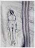 Giulia Sale, Fronte/retro (self), 1998, particolare, lino, carta e plexiglas, 30 x 21,7 cm
